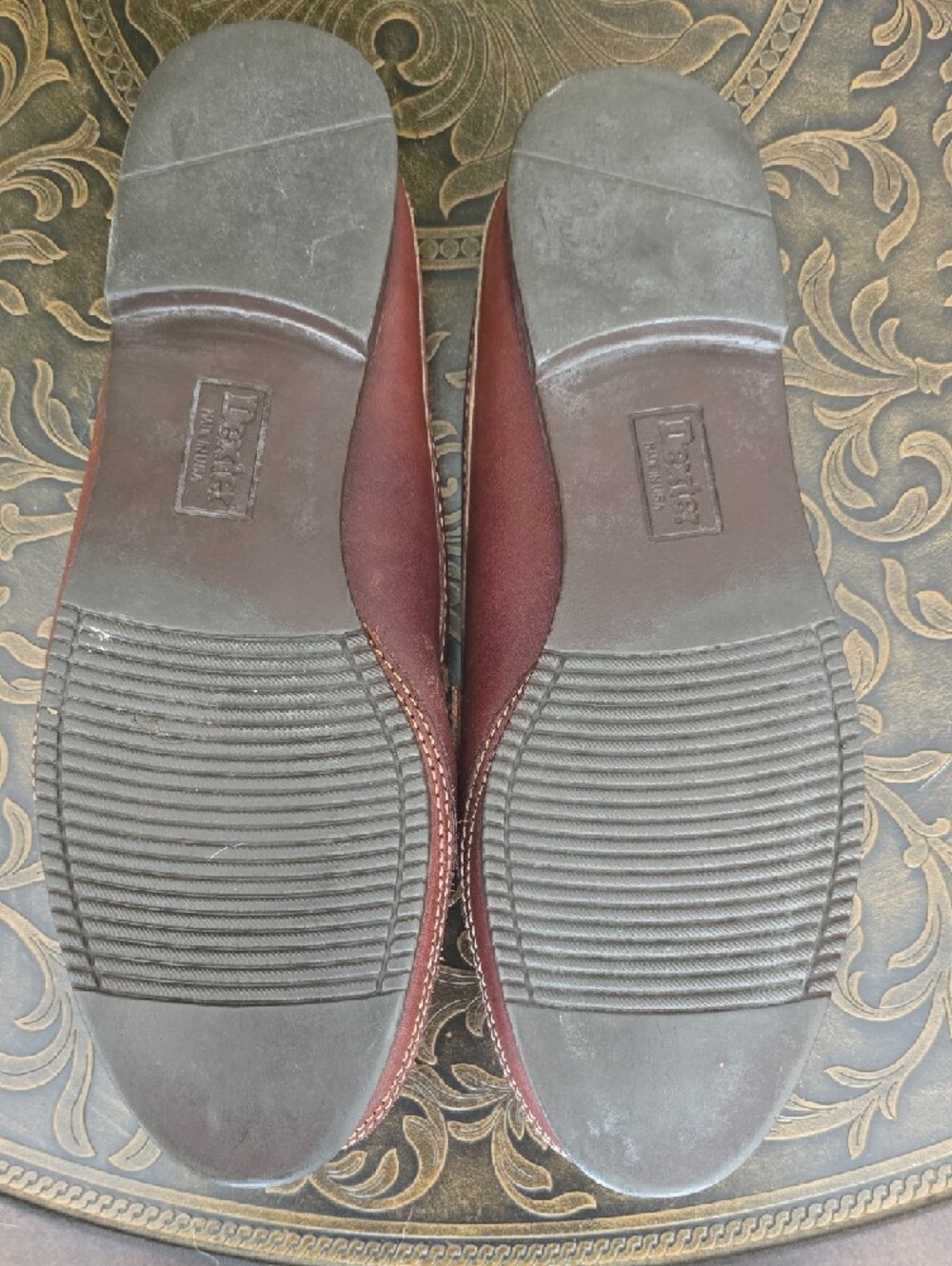 Dexter Tassel Backless Loafers in Chestnut Brown - Picture 3 of 6